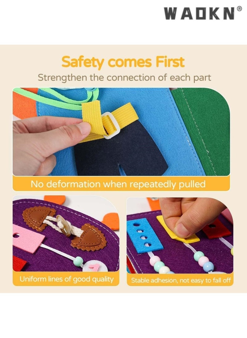 WAOKN - Busy Board for Toddlers 1-3, Giraffe Montessori Sensory Toys,Plane Travel Activities Educational Toys,Busy Board for 1+ Year Old Basic Dress Skills Toys for Boys & Girls Gifts - Image 1