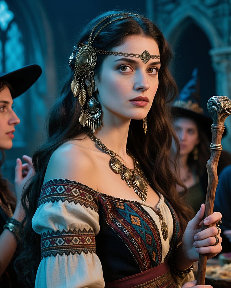 L'VOW إكليل رأس فالكيري الذهبي من L'VOW - إكسسوار شعر عتيق لحفلات LARP وزفاف الفايكنغ، برونزي - Image 3