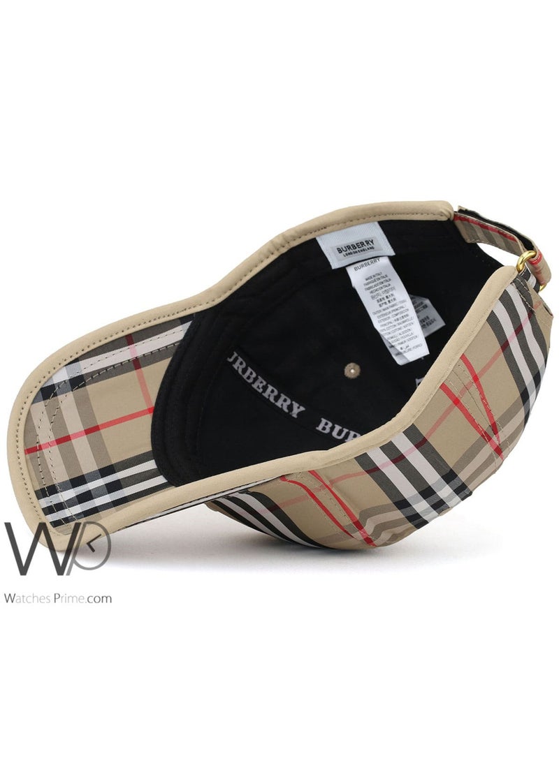 BURBERRY Burberry BT Baseball Hat Beige Motif Icon Stripe Cotton Cap  - Image 4