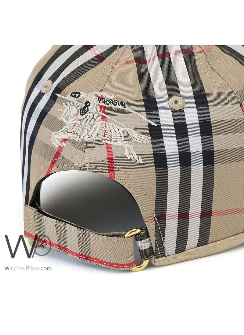 BURBERRY Burberry BT Baseball Hat Beige Motif Icon Stripe Cotton Cap  - Image 3