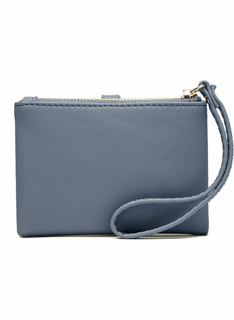 KASTWAVE Small Wallet for Women Rfid Bifold Wristlet,Ladies Wallets for Card Coin, Change Purse with Wrist Strap - Image 5