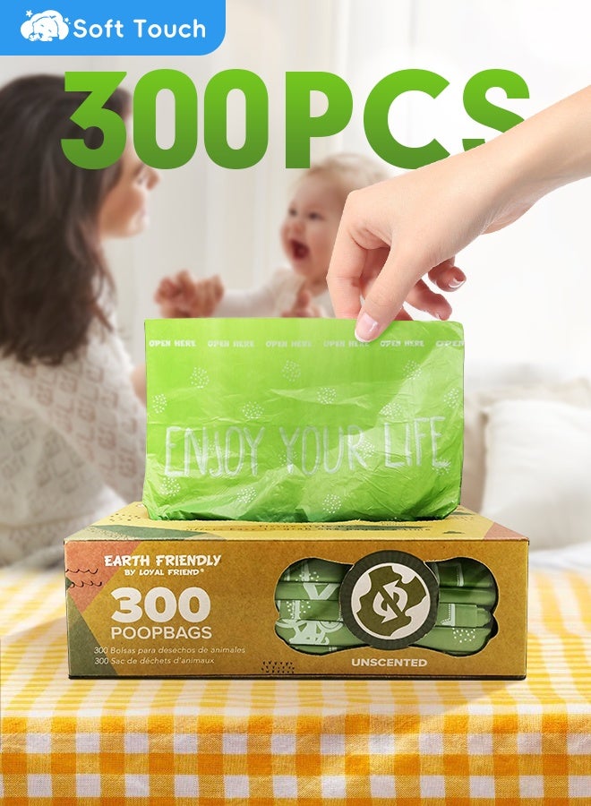 Soft Touch 300PCS Diaper Disposal Bags, Portable Diaper Sack, Disposable Bag for Babies, Baby Poop Bag, Infant Nappy Bags, Diaper Garbage Bag, Convenient and Quick Diaper Disposal Essential for Travel - Image 1