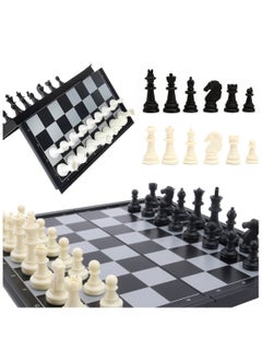 UniTrain Magnetic Portable Medium Chess Board Game Set - Travel Chess Set with Folding Board and Chessmen  - Image 1