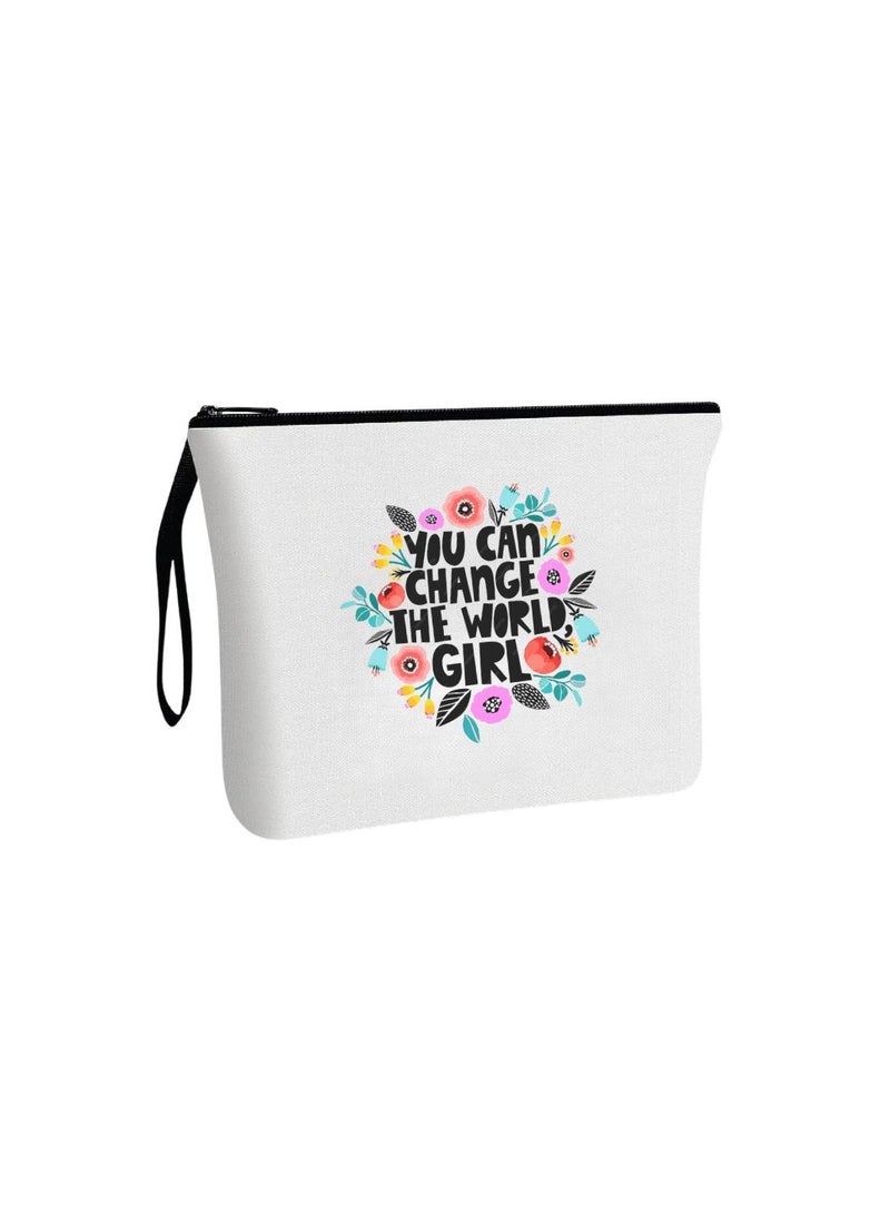 PRINTSHOP4ME International Women’s Day Cosmetic Bag–Durable And Travel-Friendly Toiletry Organizer–Gift For Women’s Day Events And Parties–Inspirational Women’s Themed Makeup Pouch - Image 1