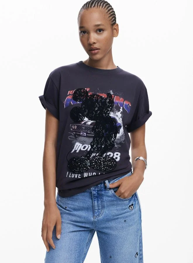 DESIGUAL Mickey Car T-Shirt