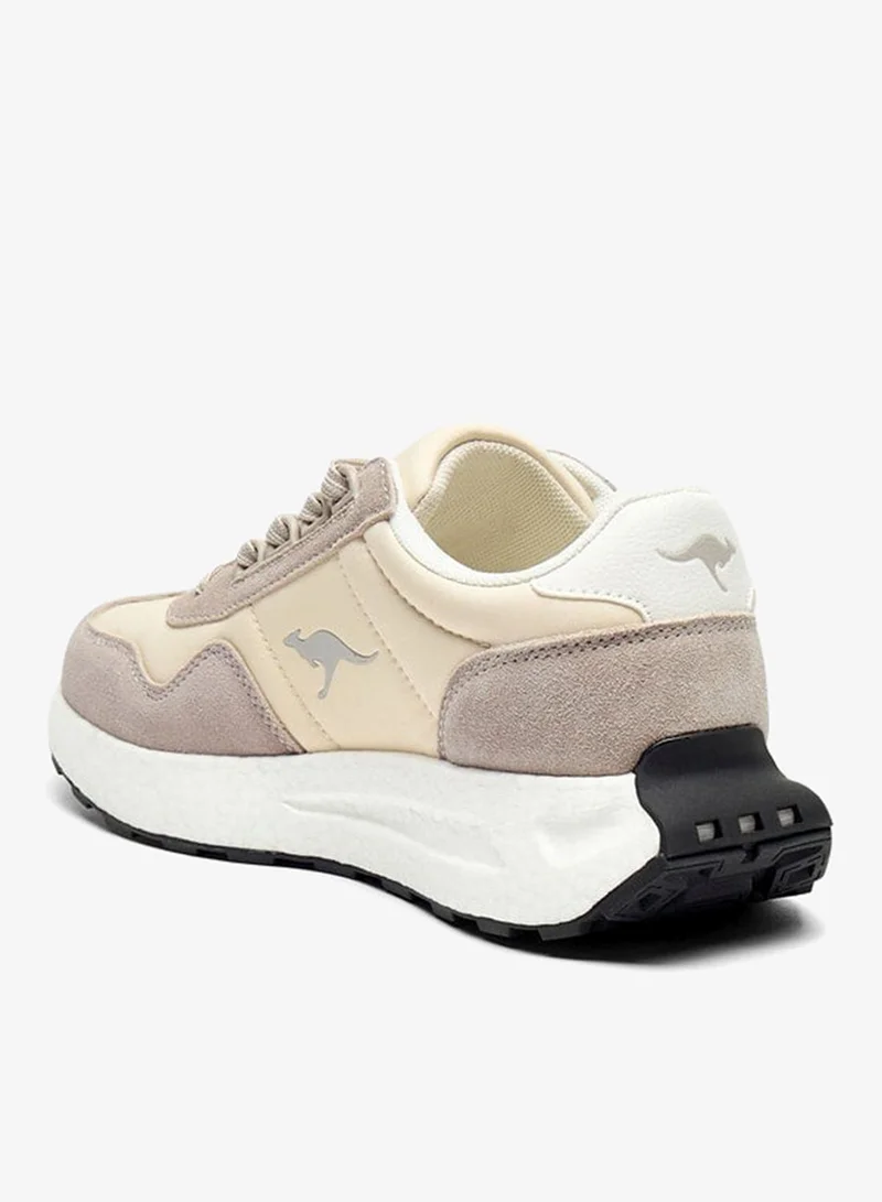 kangaROOS Women's Logo Detail Walking Shoes with Lace-Up Closure