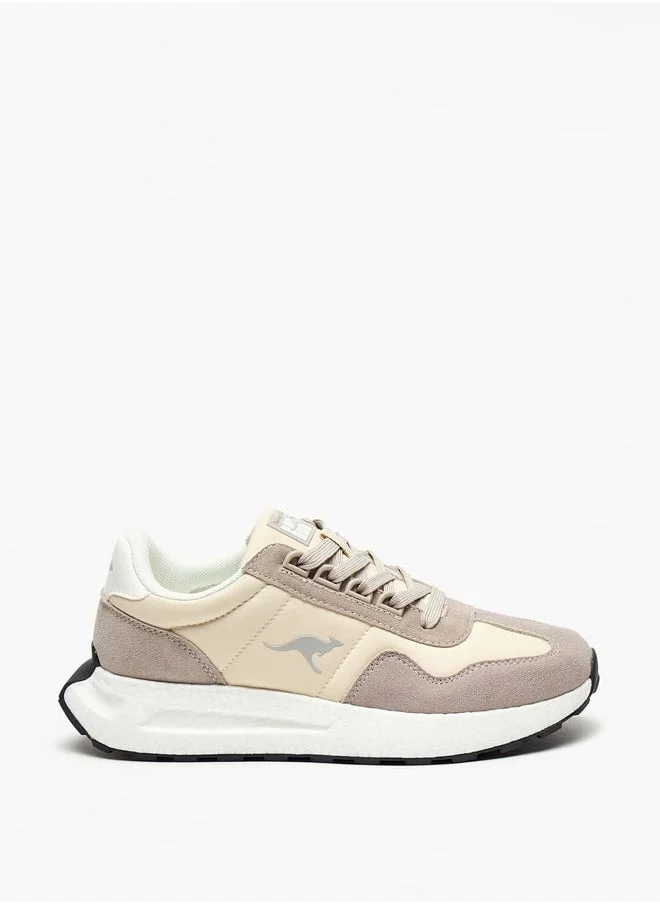 kangaROOS Women's Logo Detail Walking Shoes with Lace-Up Closure