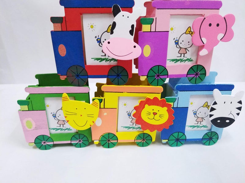 GOLD LEAF Wooden Pen Stand with Photo Frame for Kids Birthday Return Gifts (Multicolor, Pack of 6) - Image 2