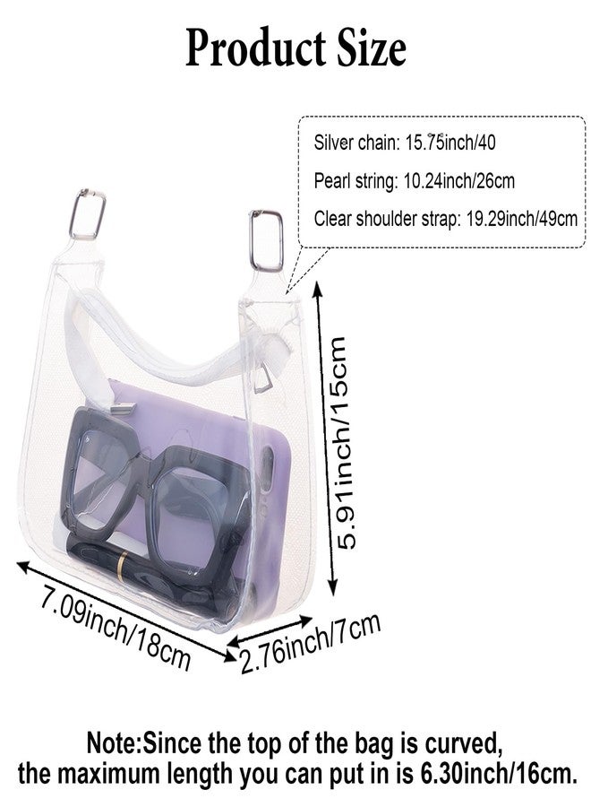 Heliltd Clear Purse for Stadium Events Small Clear Bag Stadium Approved Bag With 3 Strap 7 x 2.8 x 6 inches Stadium Approved Bags for Concerts - Image 2