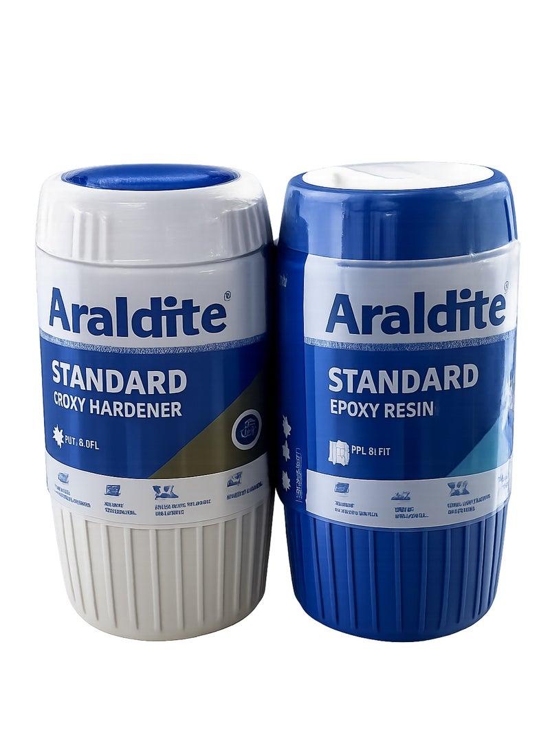 Araldite Standard Epoxy Resin & Hardener Strong Multi-Purpose Adhesive for Metal, Wood, Ceramic, Glass and Plastic