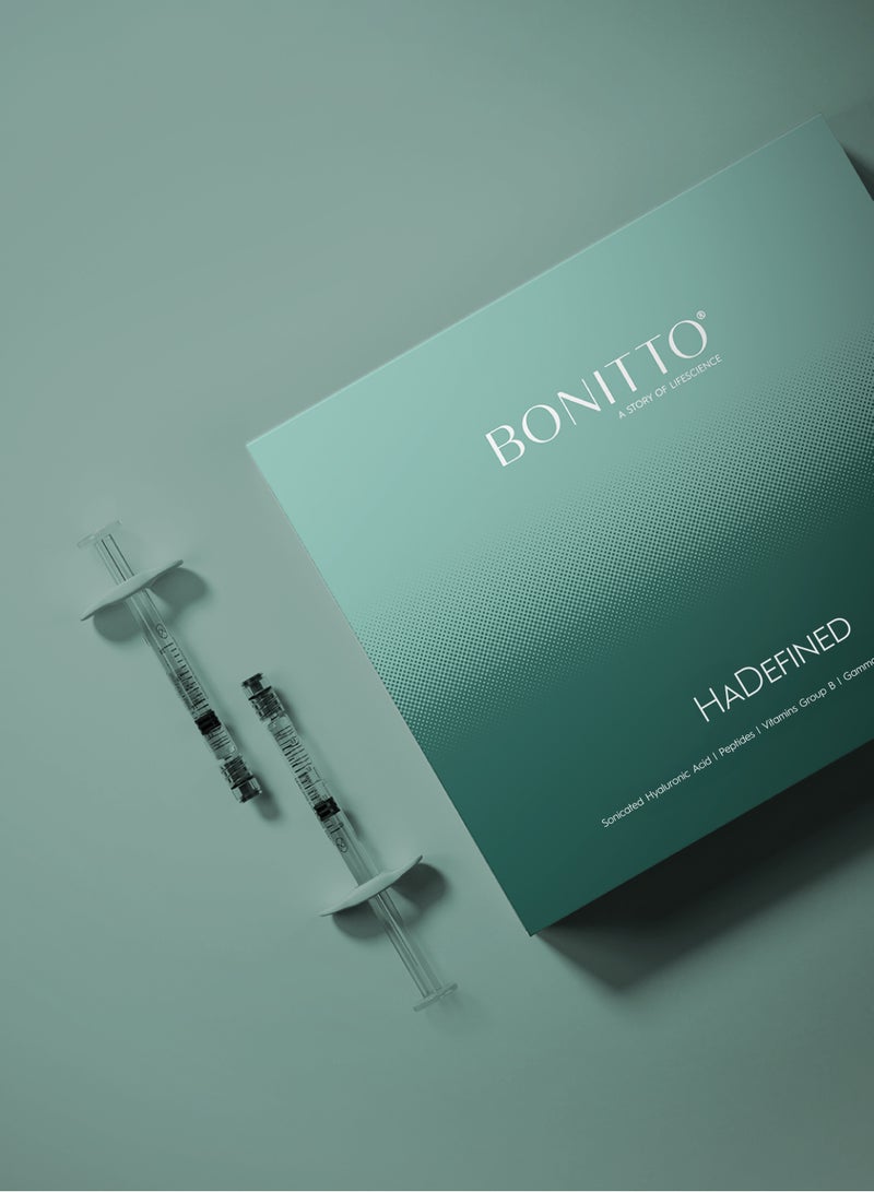 HADEFINED 2-Piece Needle-Free Skin Booster with Sonicated Hyaluronic Acid, Peptides, Vitamin B Complex, PDRN & Gamma-Aminobutyric Acid – 0.5ml + 1.5ml | Deep Hydration, Skin Energy Boost, Anti-Stress & Repair Serum