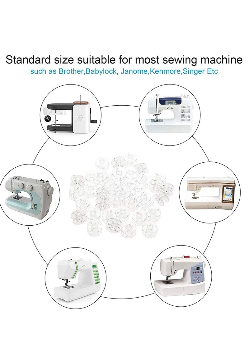 KASTWAVE Bobbins, Sewing Machine Bobbins for Brother, Bobbins for Singer Sewing Machine, SA156 Bobbins Class 15 Plastic Bobbins Sewing Machine Accessories Standard Size (100 Pack) - Image 5