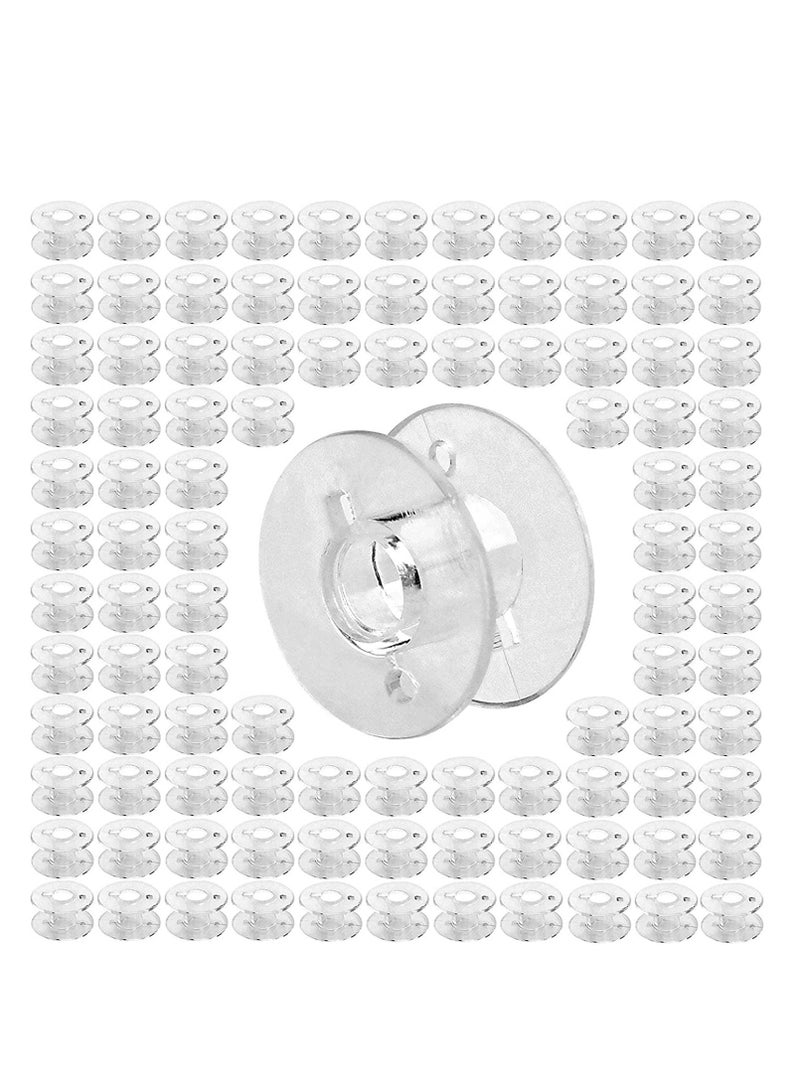 KASTWAVE Bobbins, Sewing Machine Bobbins for Brother, Bobbins for Singer Sewing Machine, SA156 Bobbins Class 15 Plastic Bobbins Sewing Machine Accessories Standard Size (100 Pack) - Image 1