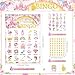 Shappy 35 Pcs Floral Princess Bingo 24 Players Princess Party Games Pink Gold Castle Crown Carriage Bingo Games for Birthday Party Favors Supplies - Image 4