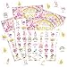 Shappy 35 Pcs Floral Princess Bingo 24 Players Princess Party Games Pink Gold Castle Crown Carriage Bingo Games for Birthday Party Favors Supplies - Image 2