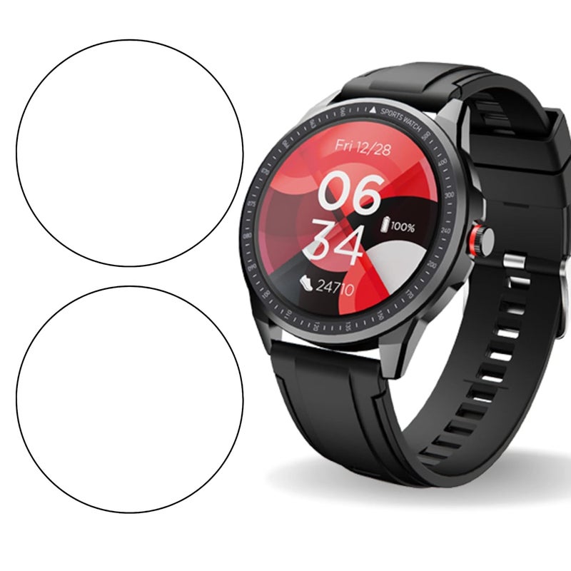 HELLOSCREEN حماية شاشة زجاجية مقسّاة غير قابلة للكسر 9H لساعات BOAT WATCH FLASH (1.3 بوصة) - مضادة للخدش، خالية من الفقاعات، من الحافة إلى الحافة، واقي شاشة TPU متميز لساعات Boat Watch Flash [عبوة 2] - Image 1