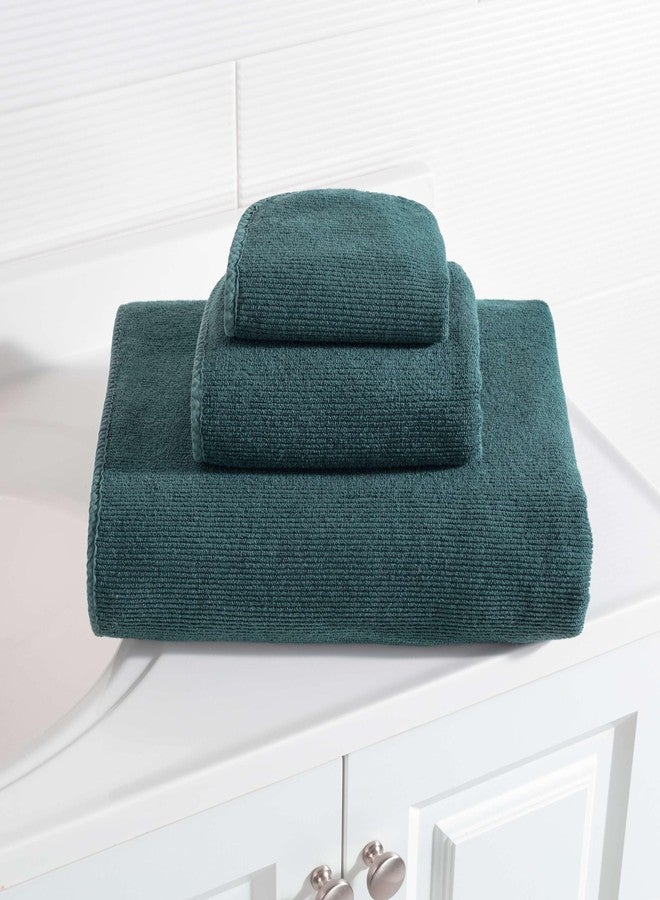 Pine Cone Hill Blythe Everglade Towel, Washcloth, Green Solid Pattern - Image 1