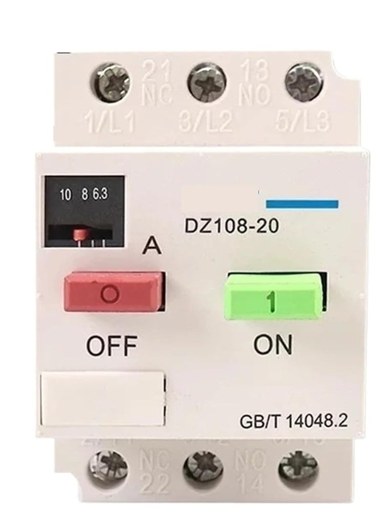 DZ108-20/111 AC Motor Starter Protection Starter Circuit Breaker(6.3-10A) - Image 1