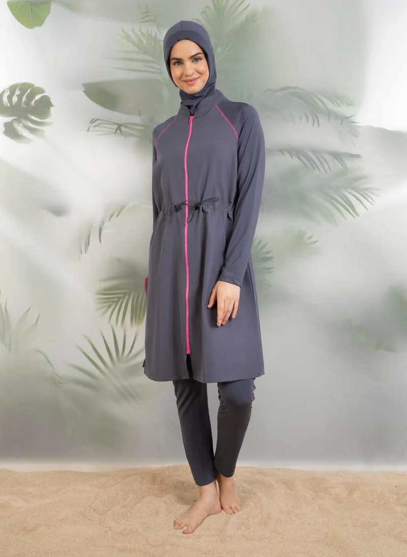 Mayo Bella by Modanisa Anthracite - Burkini - Mayo Bella