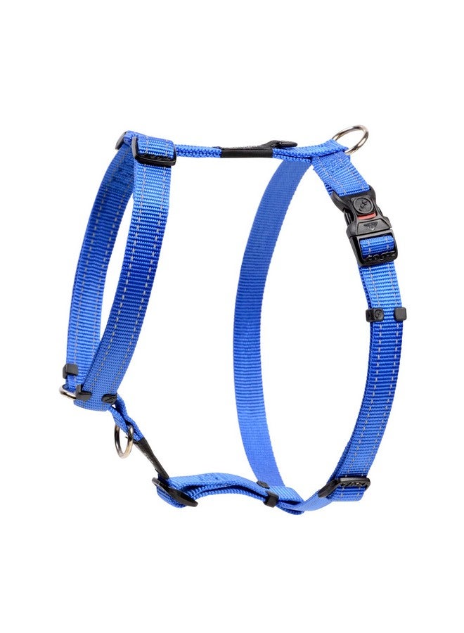 Rogz Reflective Adjustable Dog H Harness for Large Dogs; matching collar and leash available, Blue - Image 1
