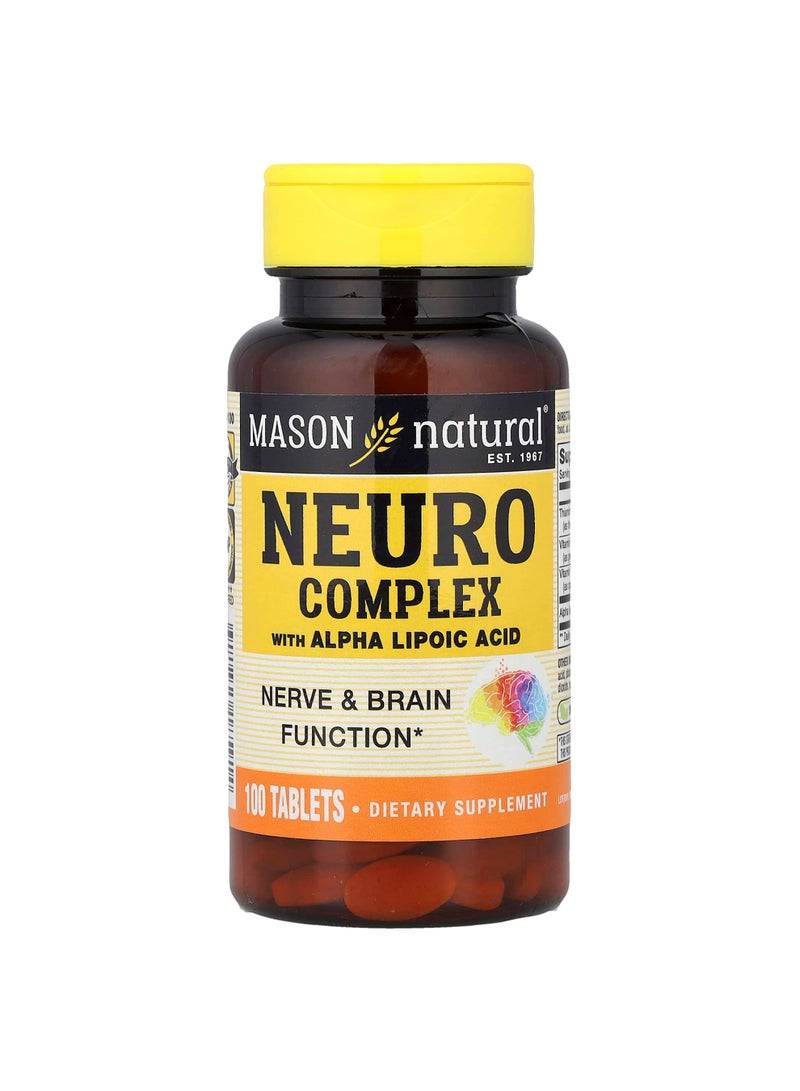 Mason Natural Neuro Complex with Alpha Lipoic Acid, 100 Tablets