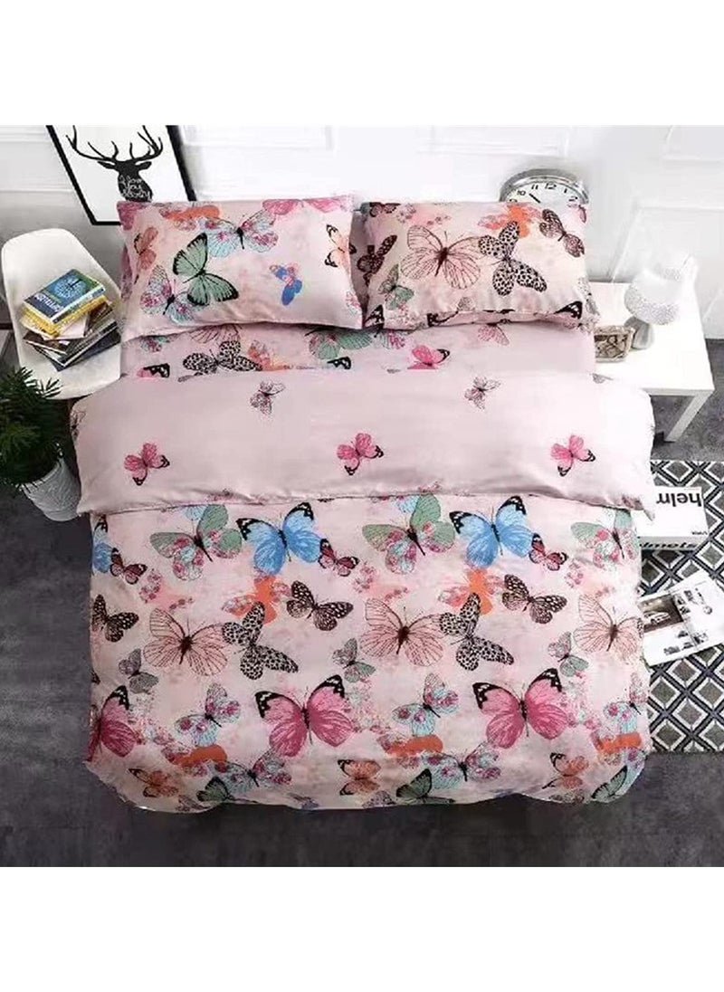 GOLDEN HOME طقم غطاء لحاف بنمط مخطط مكون من 6 قطع مقاس كينج/كوين/مفرد. تتضمن المجموعة 1 غطاء لحاف، 1 ملاءة سرير جاهزة، 4 أكياس وسائد  - Image 2