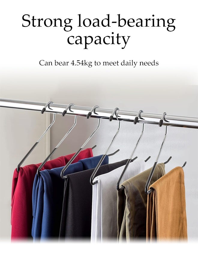 30 Packs Pants Hangers,Open Ended Trouser Hangers,Anti-Rust Metal Hangers,Closet Clothes Hangers,Non Slip,Strong and Durable,Space Saving,for Pants,Jeans, Slacks, Blanket,Scarf,35.5x17cm - Image 4