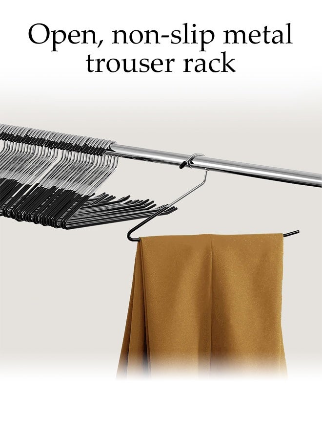 30 Packs Pants Hangers,Open Ended Trouser Hangers,Anti-Rust Metal Hangers,Closet Clothes Hangers,Non Slip,Strong and Durable,Space Saving,for Pants,Jeans, Slacks, Blanket,Scarf,35.5x17cm - Image 3