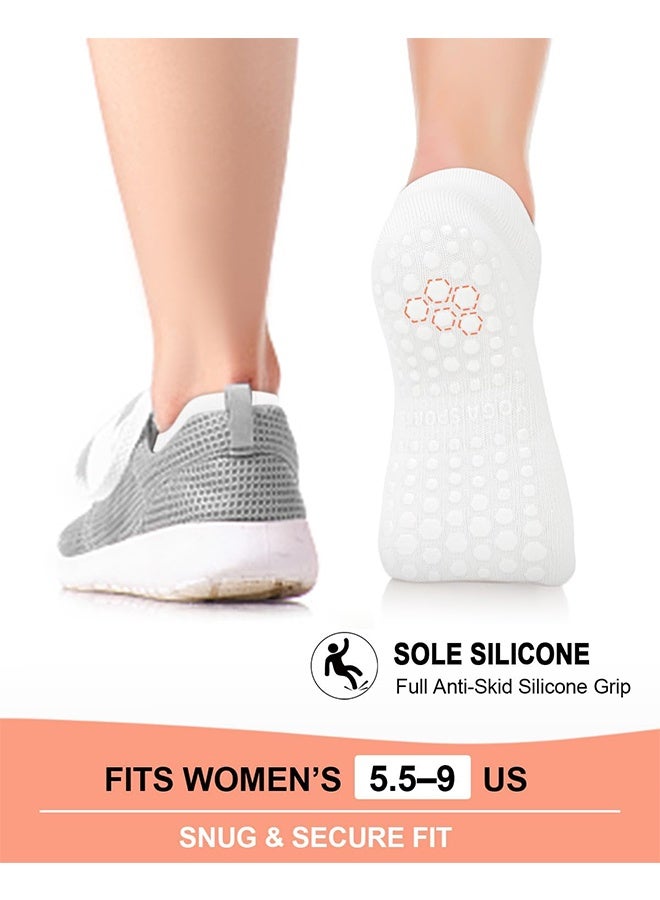 اتش واي 6 أزواج من جوارب بيلاتيس للنساء، جوارب مانعة للانزلاق للمستشفيات والرقص والباليه واليوغا والترامبولين - Image 3