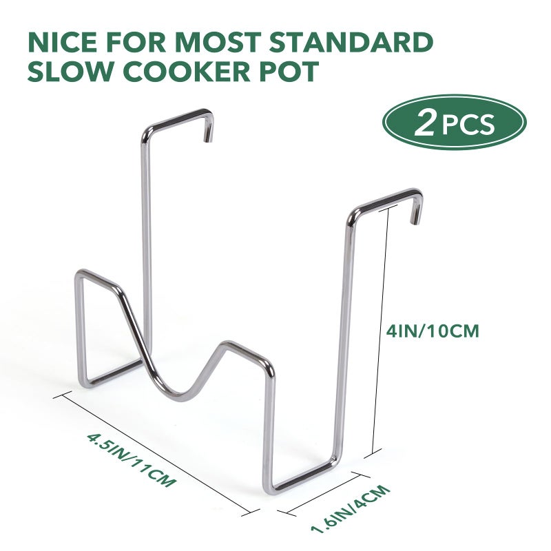 CTTZCKJ Crock Pot Lid Holder,Stainless Steel Crockpot Lid Holder Attachment,Crockpot Cover Holder,Slow Cooker Lid Holder,Lid Hanger For Crock Pot while Cooking - Image 2