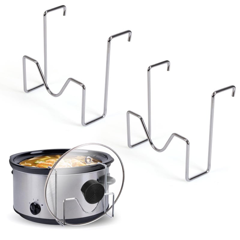CTTZCKJ Crock Pot Lid Holder,Stainless Steel Crockpot Lid Holder Attachment,Crockpot Cover Holder,Slow Cooker Lid Holder,Lid Hanger For Crock Pot while Cooking - Image 1