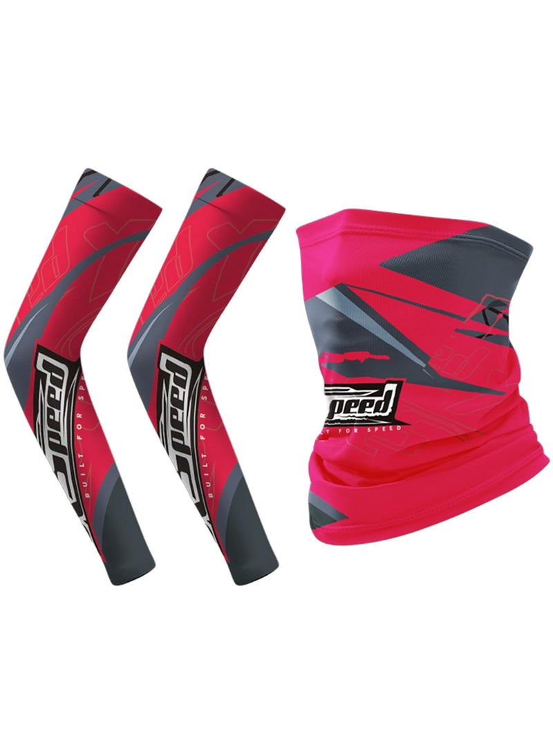 BreeJooy Anti-UV Arm Sleeve for Men Mask Cool Muff Summer Breathable Driving Arm Cover Cycling Sun Protection Neck Warmers Sports Elastic  - Image 1