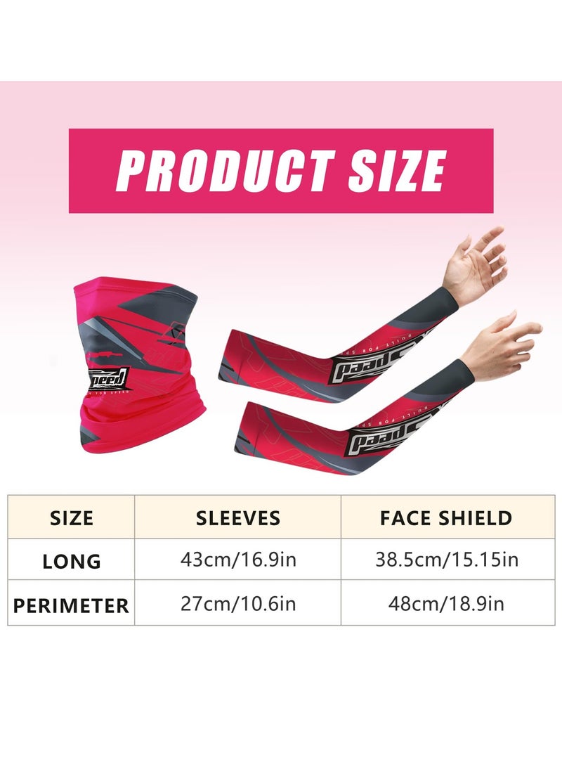 BreeJooy Anti-UV Arm Sleeve for Men Mask Cool Muff Summer Breathable Driving Arm Cover Cycling Sun Protection Neck Warmers Sports Elastic  - Image 2