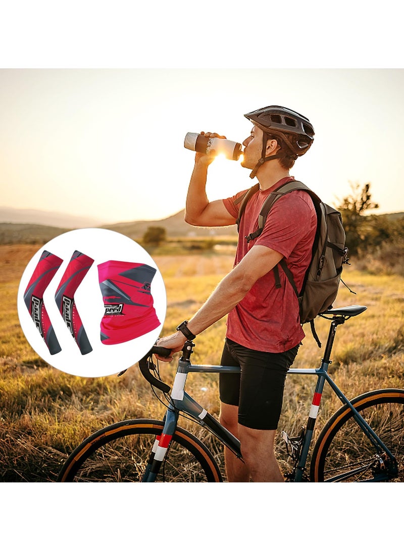 BreeJooy Anti-UV Arm Sleeve for Men Mask Cool Muff Summer Breathable Driving Arm Cover Cycling Sun Protection Neck Warmers Sports Elastic  - Image 3
