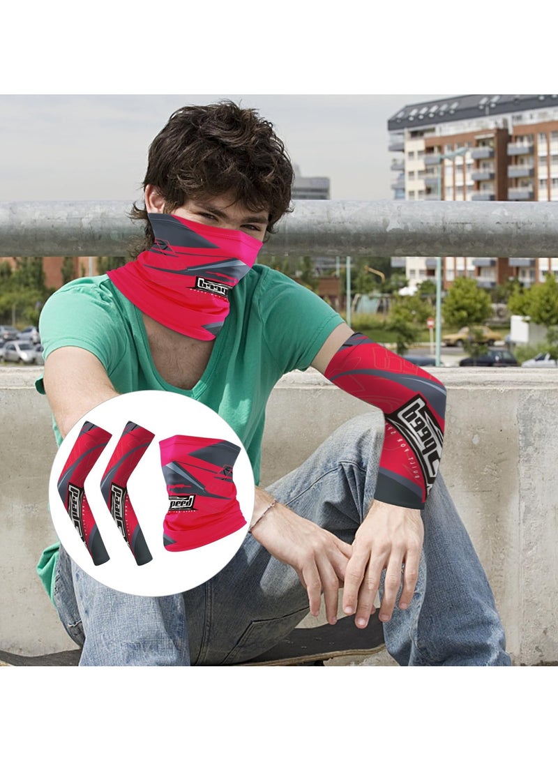 BreeJooy Anti-UV Arm Sleeve for Men Mask Cool Muff Summer Breathable Driving Arm Cover Cycling Sun Protection Neck Warmers Sports Elastic  - Image 5