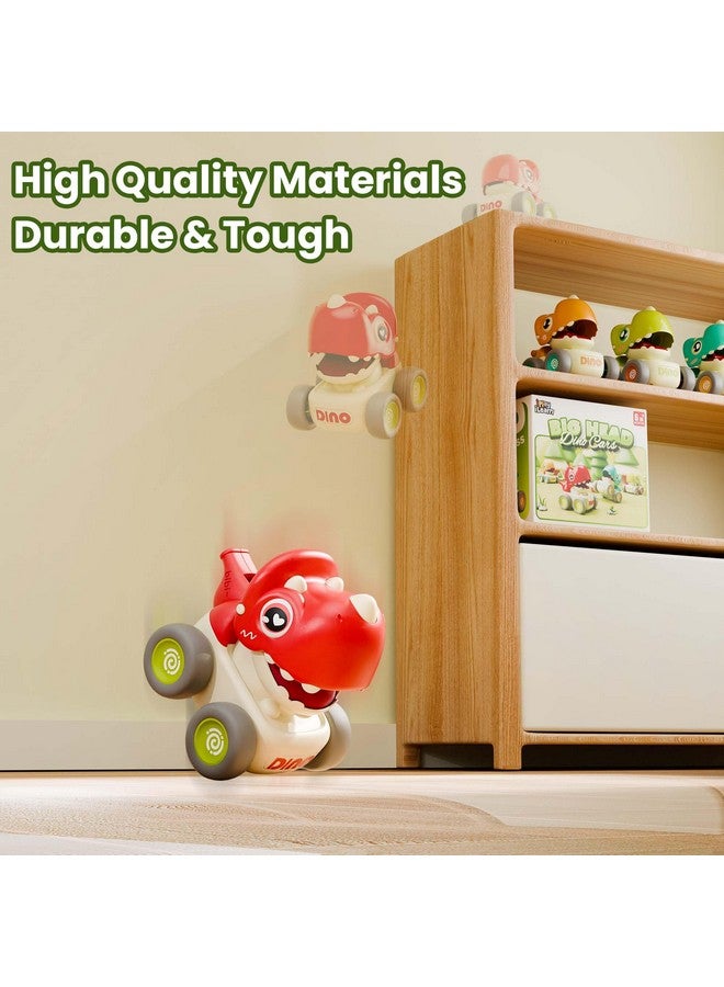 iPlay, iLearn Dinosaur Car Toys for Toddlers 1-3, Baby Dino Press Go Whistle Cars, Infant Racing Vehicle Set, Push Go Friction Car for 6 9 12 18 Months, 1st Birthday Gift for 1 2 Years Old Boys Girls - Image 4