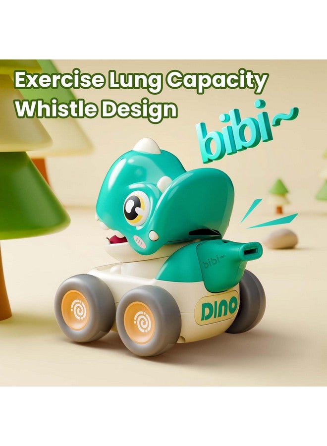 iPlay, iLearn Dinosaur Car Toys for Toddlers 1-3, Baby Dino Press Go Whistle Cars, Infant Racing Vehicle Set, Push Go Friction Car for 6 9 12 18 Months, 1st Birthday Gift for 1 2 Years Old Boys Girls - Image 3