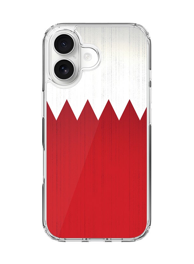 Stylizedd Classic Clear MagSafe Case for iPhone 17 , Hybrid Soft Case Flexible Edges Anti Drop TPU PC Gel Thin Transparent Cover [ Designed for iPhone 17 ] - Flag Of Bahrain