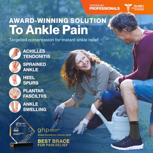 Modvel Foot & Ankle Brace Socks for Sprained Ankle Compression Sleeve - Plantar Fasciitis Relief Brace, Foot Support for pain Women & Men - Tendonitis & Arthritis Feet Sleeve, Stabilizing Ankles Wrap - Image 2