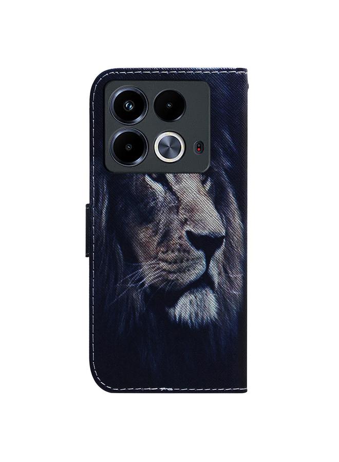 اس-توب جراب لهاتف Infinix Note 40 4G، جراب هاتف جلدي قابل للطي برسومات ملونة - Image 4