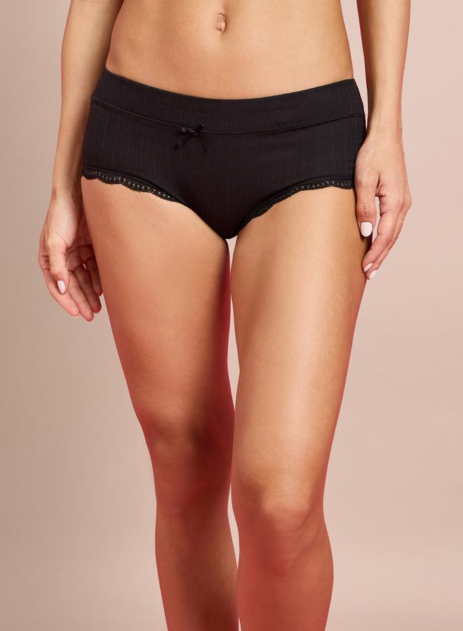 Styli Pack of 3 - Rib Cotton Full Brief with Bow Detail - Image 2