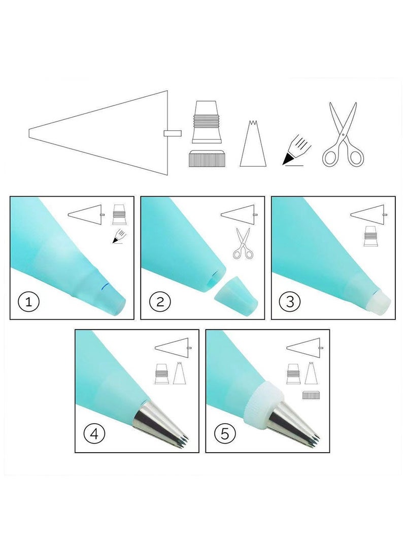 44 Pcs Icing Piping Tips Cake Decorating Tools Cream Bag Pastry Nozzles Converter Confectionery Dessert Baking - Image 4