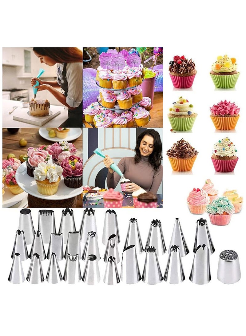 44 Pcs Icing Piping Tips Cake Decorating Tools Cream Bag Pastry Nozzles Converter Confectionery Dessert Baking - Image 2