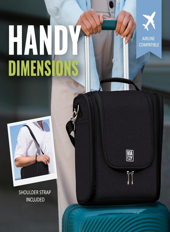 BOACAY Extra Large Hanging Travel Toiletry Bag for Women and Men, Makeup Bag, Bathroom & Shower Organizer Kit for Accessories, Cosmetics, Essentials - Image 4