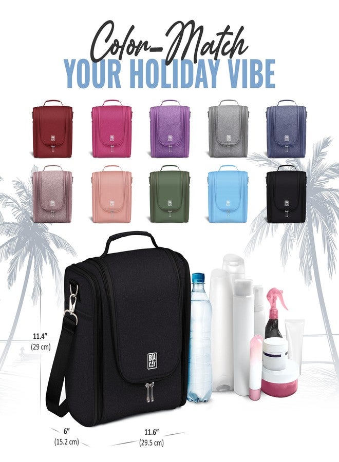 BOACAY Extra Large Hanging Travel Toiletry Bag for Women and Men, Makeup Bag, Bathroom & Shower Organizer Kit for Accessories, Cosmetics, Essentials - Image 3