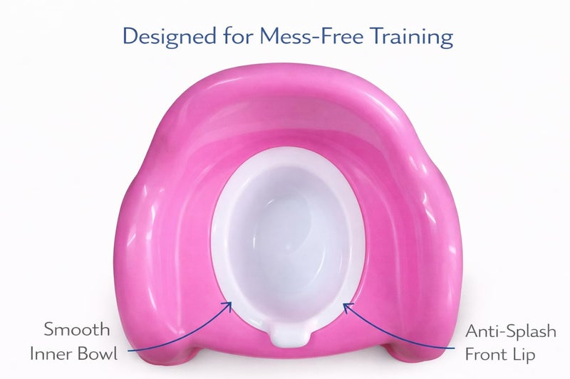 Maanit Baby Toilet Training Potty Seat with Upper Closing Lid with Removable Bowl (Pink) - Image 5