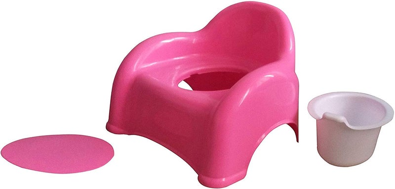 Maanit Baby Toilet Training Potty Seat with Upper Closing Lid with Removable Bowl (Pink) - Image 2