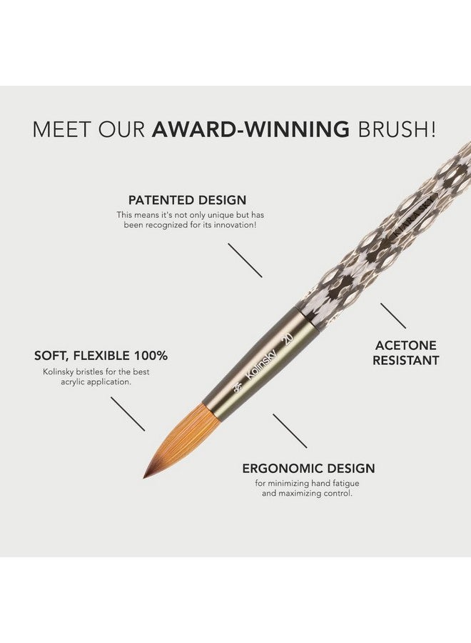 كيارا سكاي أظافر احترافية *جديدة* فرشاة أظافر كولينكسي مصنوعة يدويًا من الأكريليك والكريستال الأسود بنسبة 100% (16) - Image 3