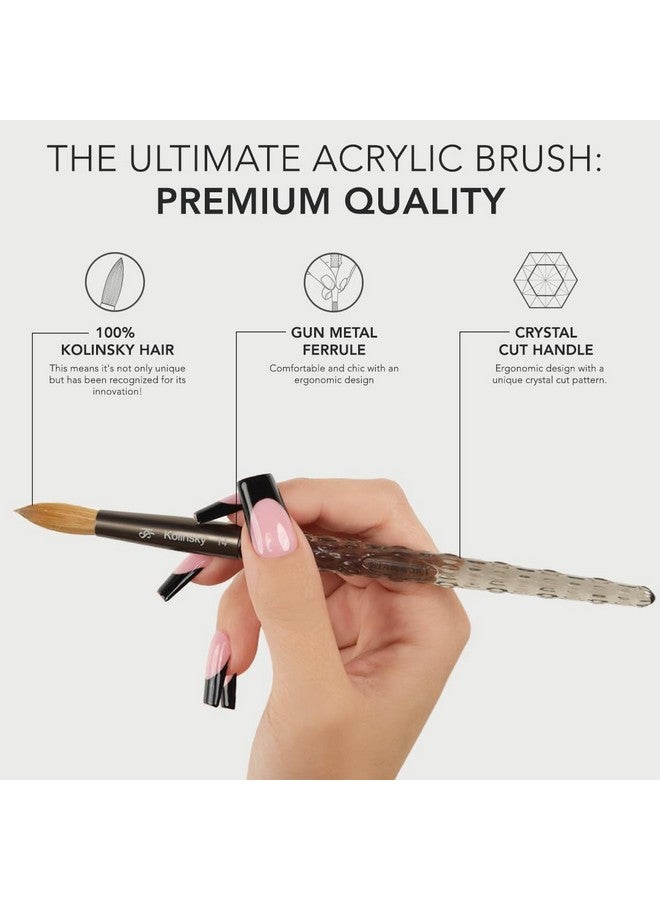 كيارا سكاي أظافر احترافية *جديدة* فرشاة أظافر كولينكسي مصنوعة يدويًا من الأكريليك والكريستال الأسود بنسبة 100% (16) - Image 2