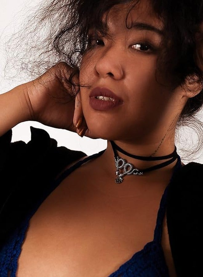 BeFunky قلادة بي فانكي بتصميم ثعبان قوطي، قلادة ثعبان من سبائك الزنك، قلادة قوطية، هدية عيد ميلاد للنساء - Image 2